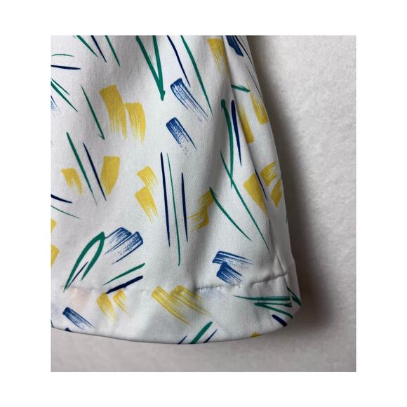 Sears Women's Vintage Perma-Prest Short Sleeve Button Up Abstract Blouse Size 42 - Picture 9 of 9